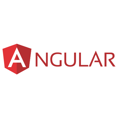 Angulars logo der virker som et eksternt link til Angulars hjemmeside