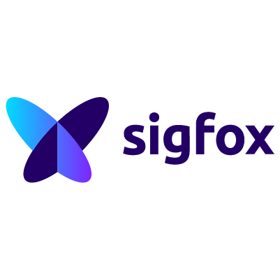 Teknologien SigFox logo virker som et eksternt link til SigFox hjemmeside
